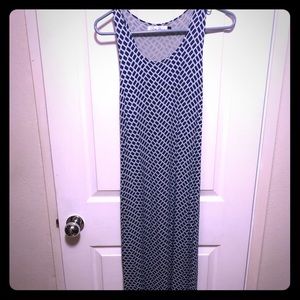 Ava sky fighting eel blue white long maxi dress
